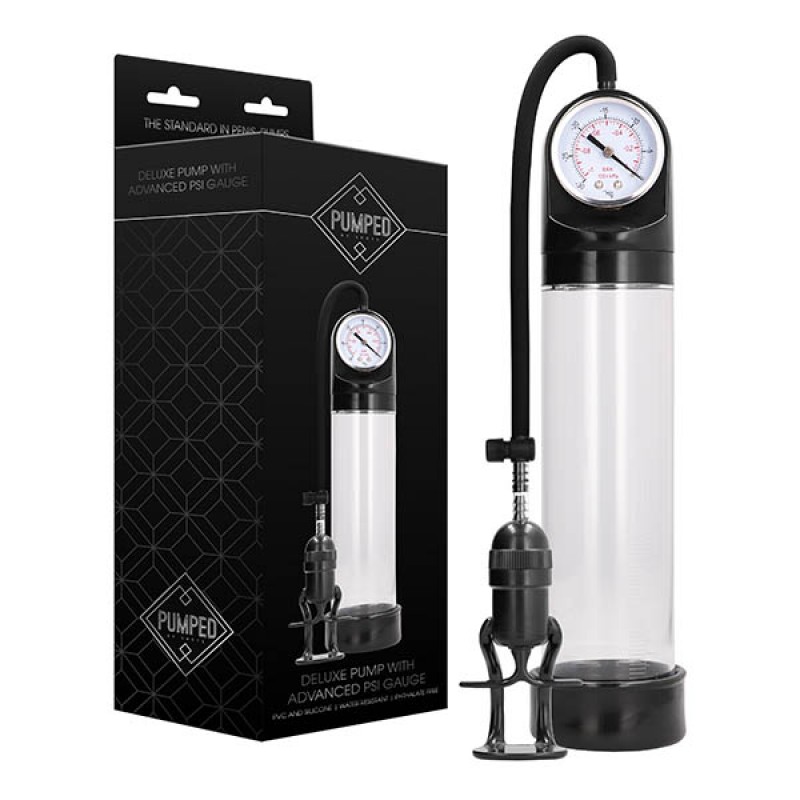 Pumped Deluxe Pump with Advanced PSI Gauge - Clear
